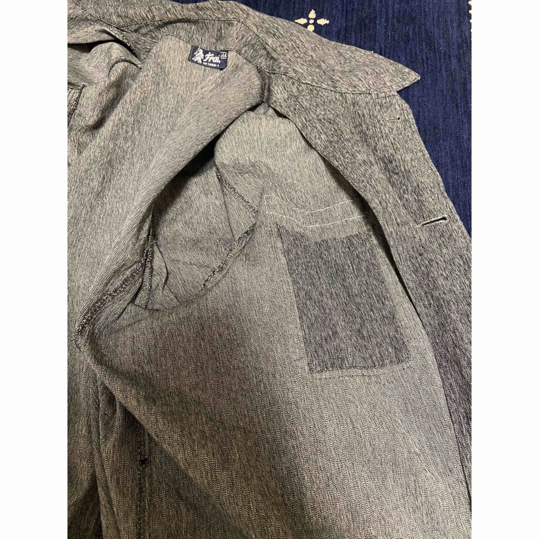 HOLLYWOOD RANCH MARKET(ハリウッドランチマーケット)の【最終値下げ】　フライツォーリ　黒シャンブレー メンズのジャケット/アウター(ステンカラーコート)の商品写真