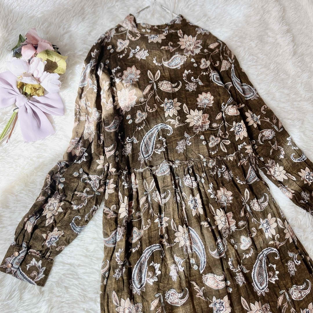 ZARA - ZARA ザラ ヴィンテージ風ペイズリー柄マキシ丈 ZARA - ZARA ザラ ヴィンテージ風ペイズリー柄マキシ丈