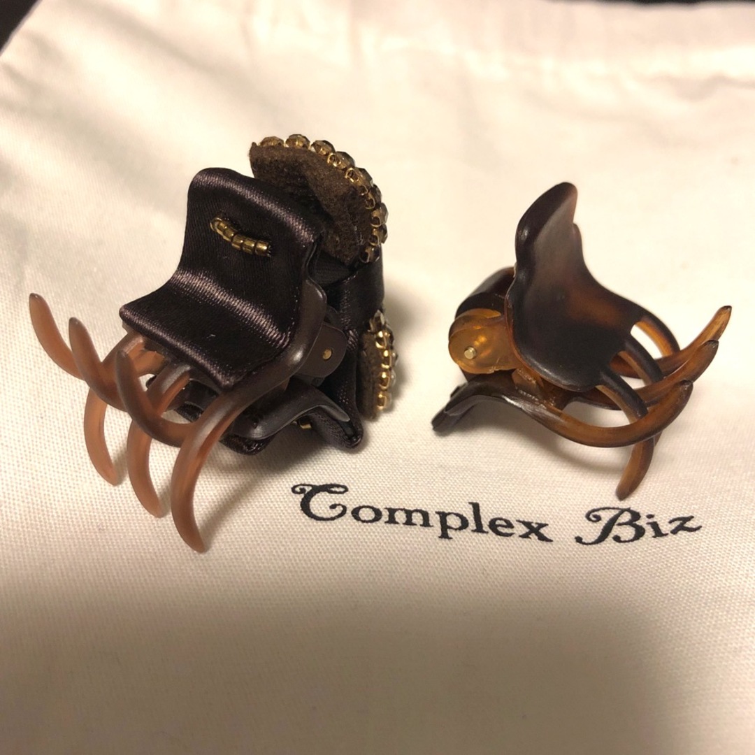 Complex Biz(コンプレックスビズ)のコンプレックスビズ　クリスタルメッシュ♡ミニリボン♡デザートクリップ小2個セット レディースのヘアアクセサリー(バレッタ/ヘアクリップ)の商品写真