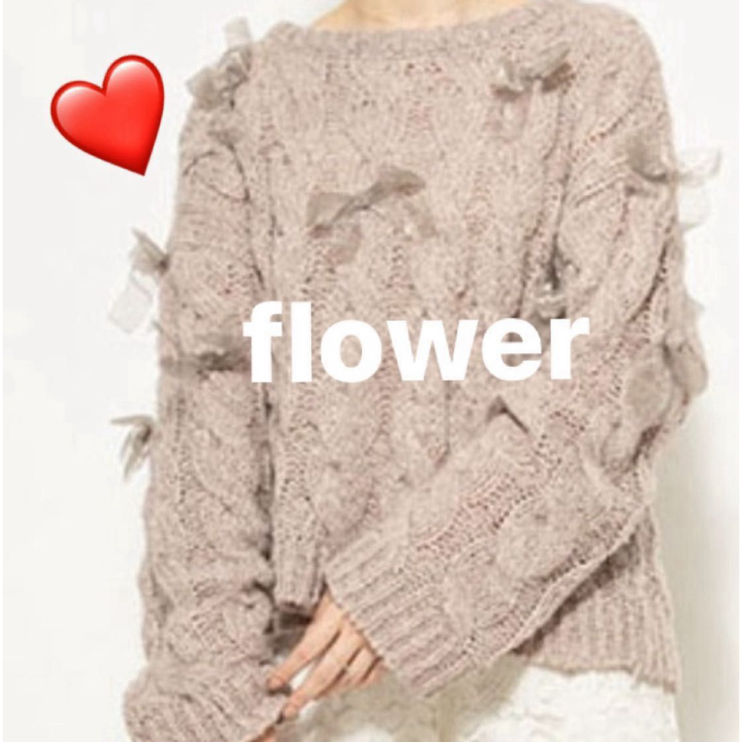 flower(フラワー)のflower リボンニット レディースのトップス(ニット/セーター)の商品写真