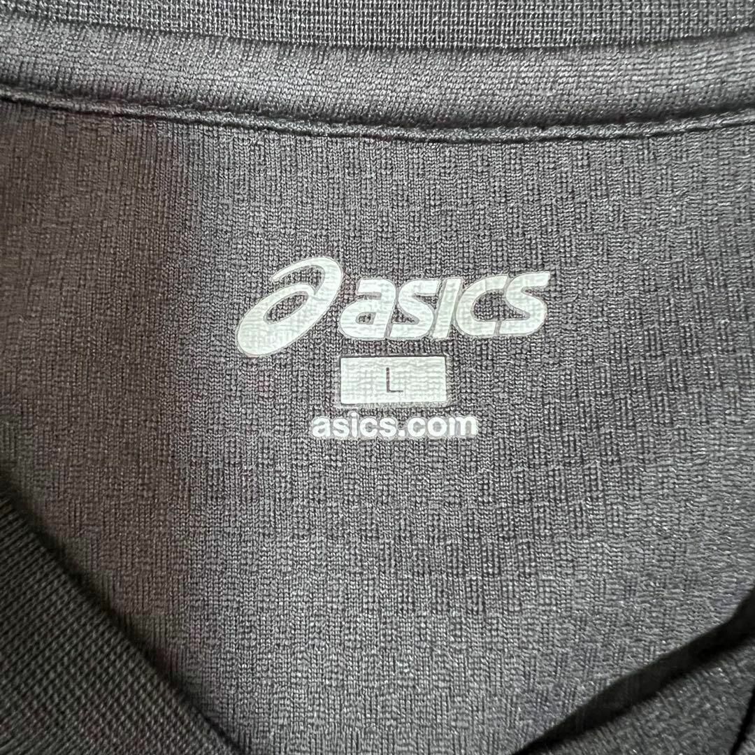 asics(アシックス)のasicsアシックス Tシャツ トレーニングウェア グレー×ホワイト Lサイズ スポーツ/アウトドアのランニング(ウェア)の商品写真