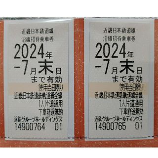 キンテツヒャッカテン(近鉄百貨店)の近鉄グループ 株主優待 近畿日本鉄道線沿線招待乗車券2枚(鉄道乗車券)