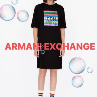 アルマーニエクスチェンジ(ARMANI EXCHANGE)のARMANI EXCHANGE キラキラTシャツワンピース(ひざ丈ワンピース)