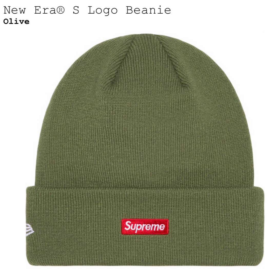 Supreme(シュプリーム)の新品！Supreme New Era S Logo Beanie Olive メンズの帽子(ニット帽/ビーニー)の商品写真