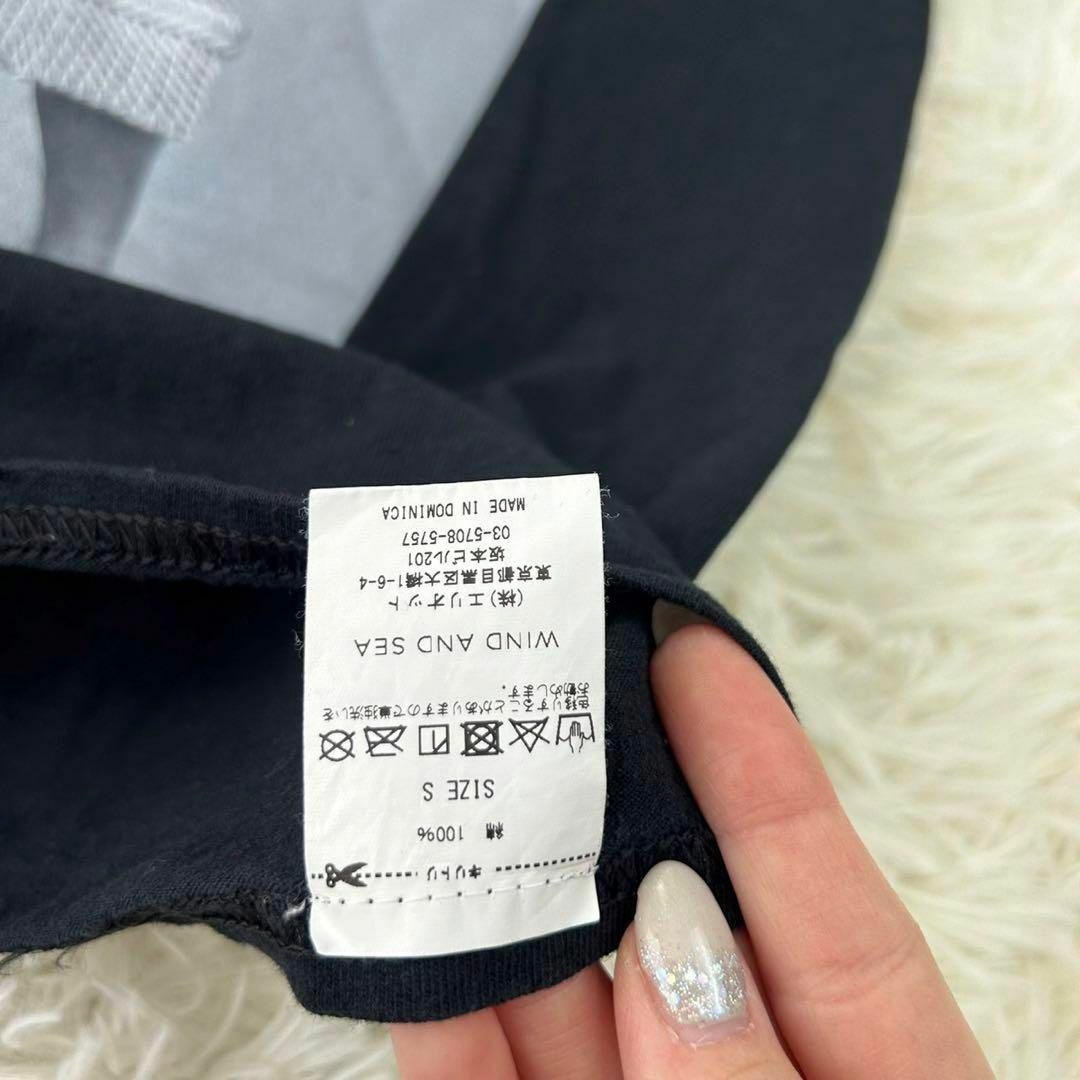 WIND AND SEA(ウィンダンシー)のウィンダンシー メンズ Sサイズ Tシャツ カットソー 黒 ブラック 相撲 白 メンズのトップス(Tシャツ/カットソー(半袖/袖なし))の商品写真