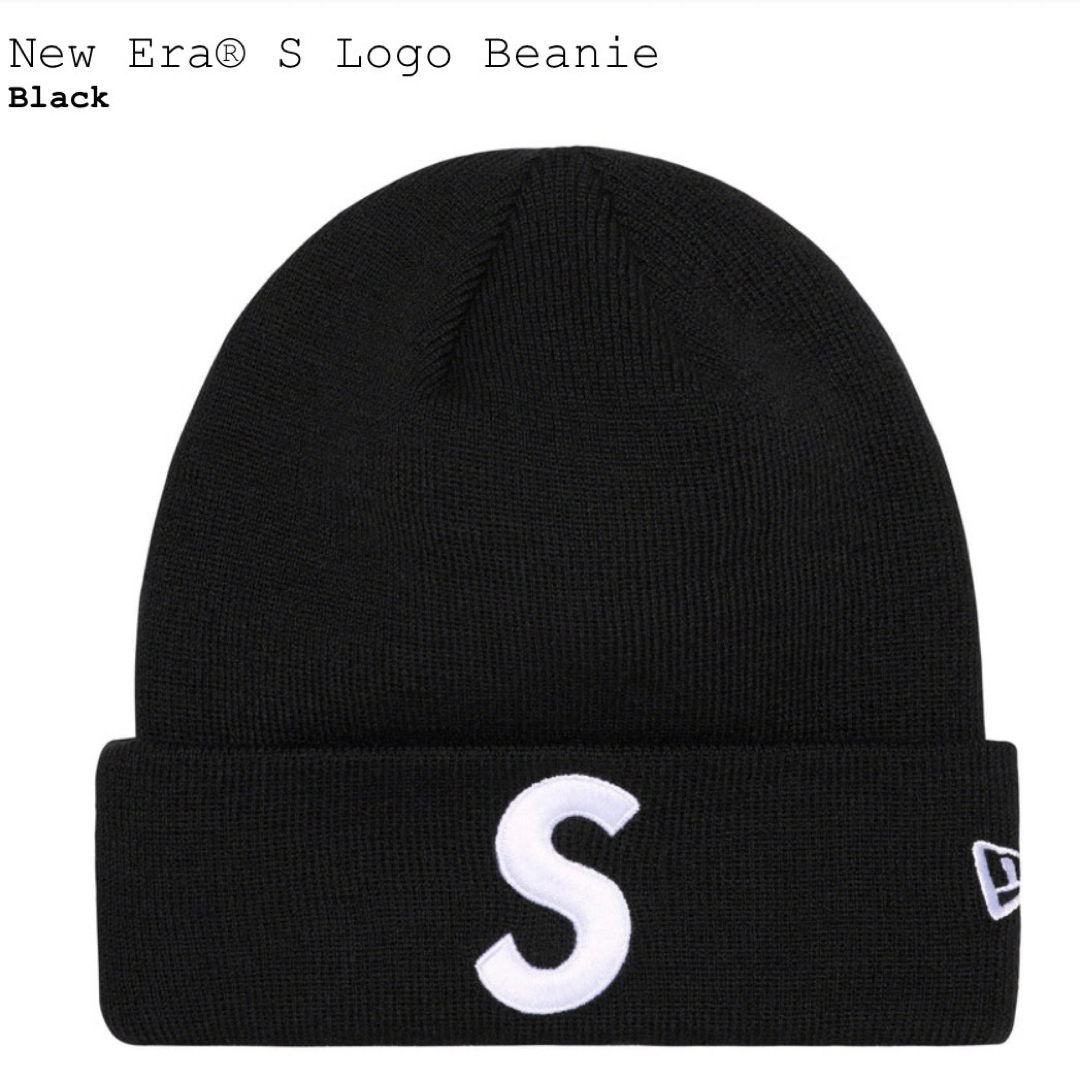 新品！Supreme New Era S Logo Beanie Black