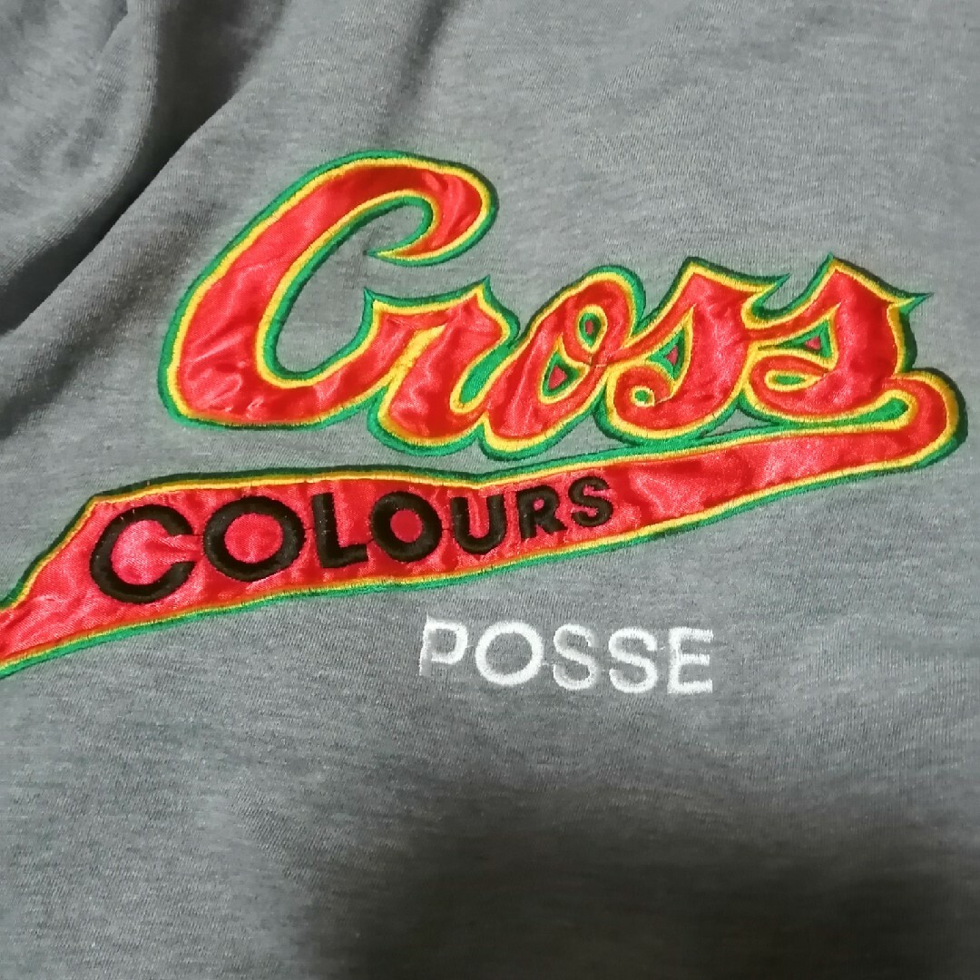 CROSS COLOURS(クロスカラーズ)の90s cross colours スウェットパーカー　デカロゴ メンズのトップス(パーカー)の商品写真