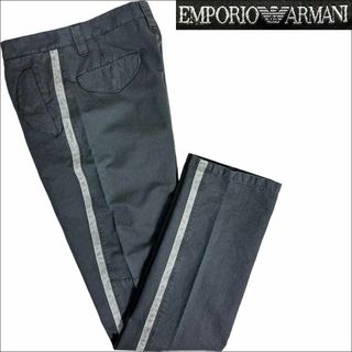 エンポリオアルマーニ(Emporio Armani)のJ6042新品エンポリオアルマーニ BRADLINEサイドラインパンツグレー46(スラックス)