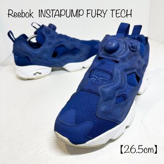 インスタポンプフューリー(INSTAPUMP FURY（Reebok）)の美品★リーボック★ポンプフューリー テック★BS5382★ブルー/青白★26.5(スニーカー)