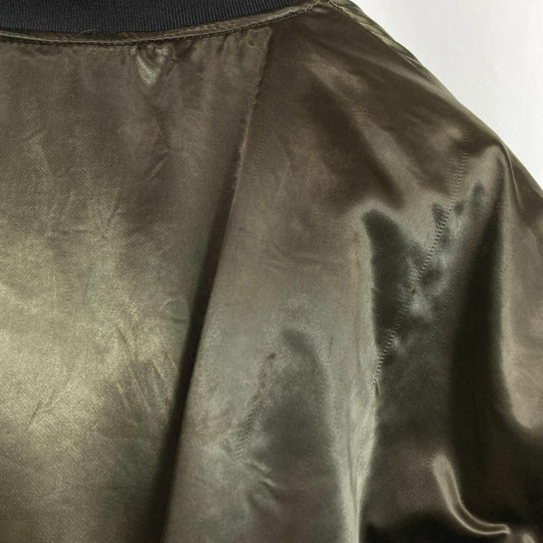 ZARA(ザラ)の古着 フライトジャケット中綿 ZARA MAN カーキ ブラック黒色 オレンジM メンズのジャケット/アウター(フライトジャケット)の商品写真