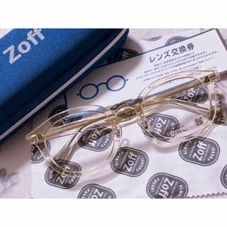 ゾフ(Zoff)のZoff CLASSIC クリアフレーム メガネ レンズ交換券付き 完売品(サングラス/メガネ)