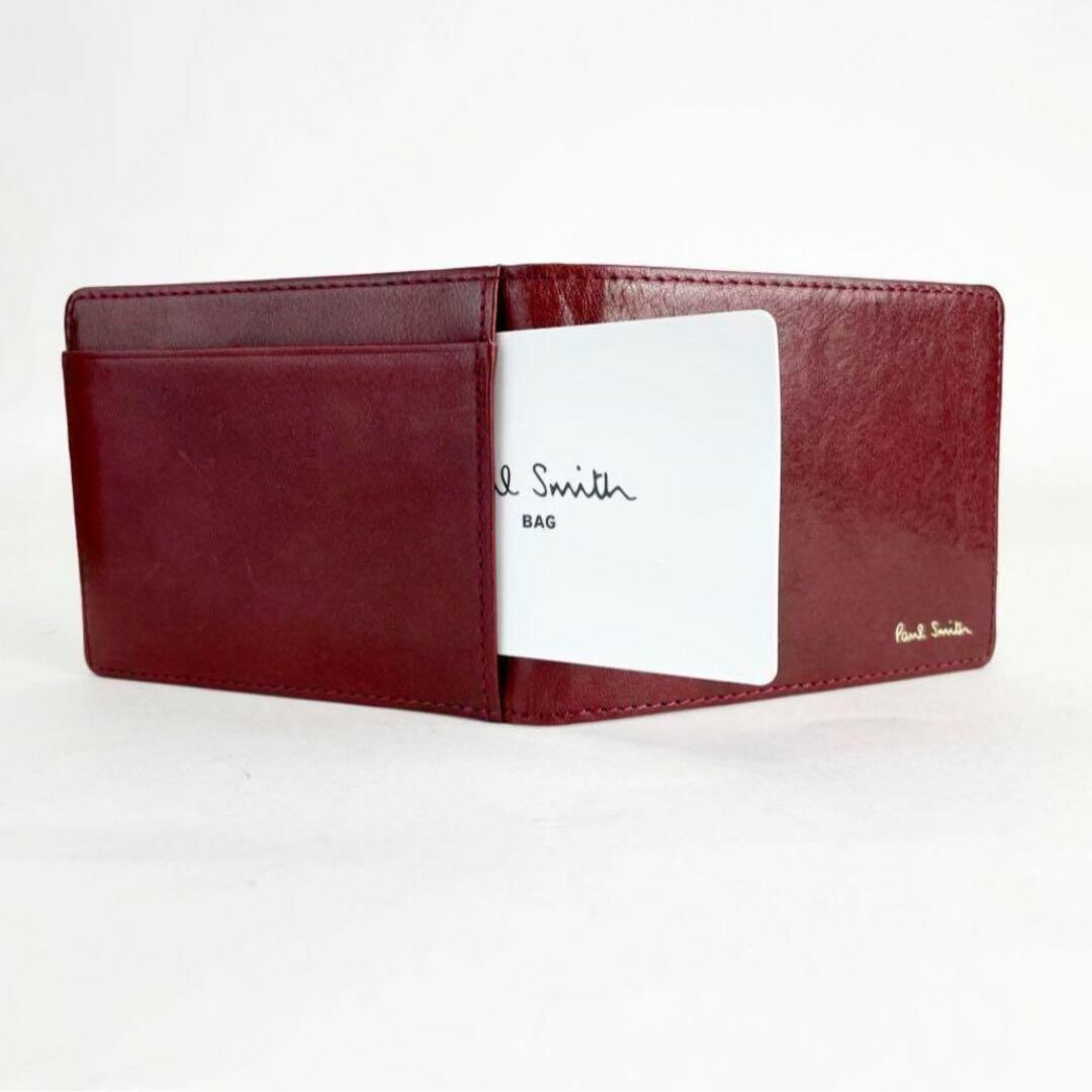 新品 ポールスミス カードケース 名刺入れ 財布 レッド メンズ 20q0455