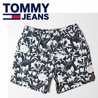 トミージーンズ(TOMMY JEANS)の新品 トミージーンズ 微ストレッチ ボタニカル柄 ウォッシュドショートパンツ L(ショートパンツ)