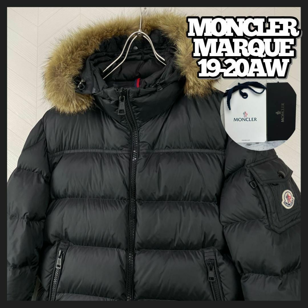 19-20AW MONCLER MARQUE ダウンジャケット ブラック 1 | フリマアプリ ラクマ