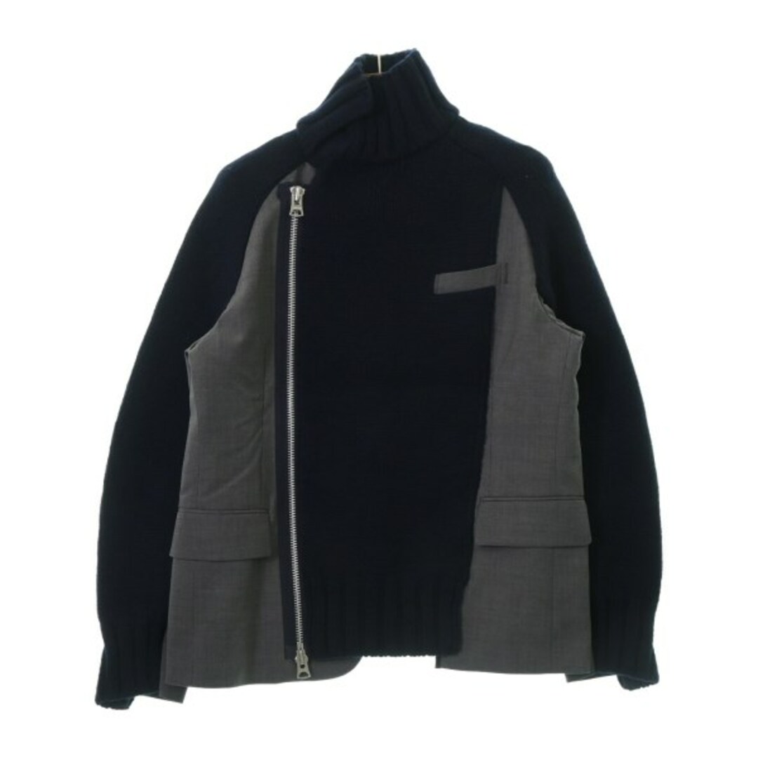 sacai(サカイ)のsacai サカイ ブルゾン（その他） 1(S位) 紺xグレー 【古着】【中古】 メンズのジャケット/アウター(その他)の商品写真