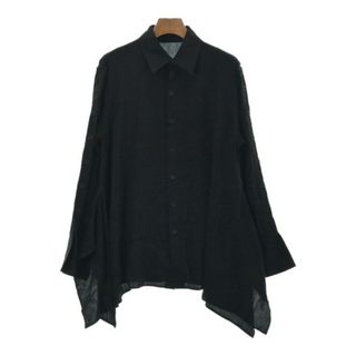 ヨウジヤマモト(Yohji Yamamoto)のYOHJI YAMAMOTO ヨウジヤマモト カジュアルシャツ 1(XS位) 黒 【古着】【中古】(シャツ/ブラウス(長袖/七分))