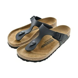 ビルケンシュトック(BIRKENSTOCK)のBIRKENSTOCK ビルケンシュトック サンダル 23cm 黒xベージュ 【古着】【中古】(サンダル)