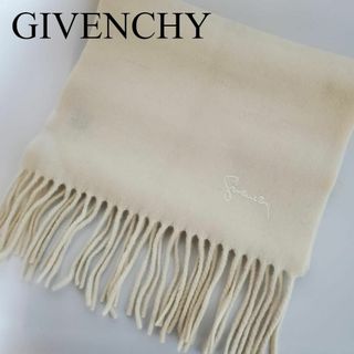 ジバンシィ(GIVENCHY)の【美品】GIVENCHY ジバンシィ ジバンシー マフラー ホワイト系 ロゴ(マフラー/ショール)