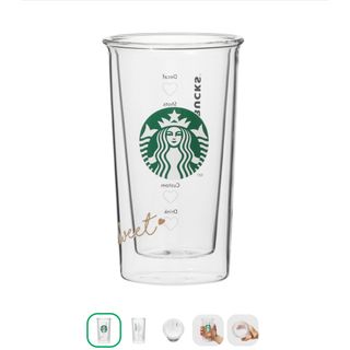 スターバックス(Starbucks)のスタバ バレンタイン ダブルウォールグラス 355ml(グラス/カップ)