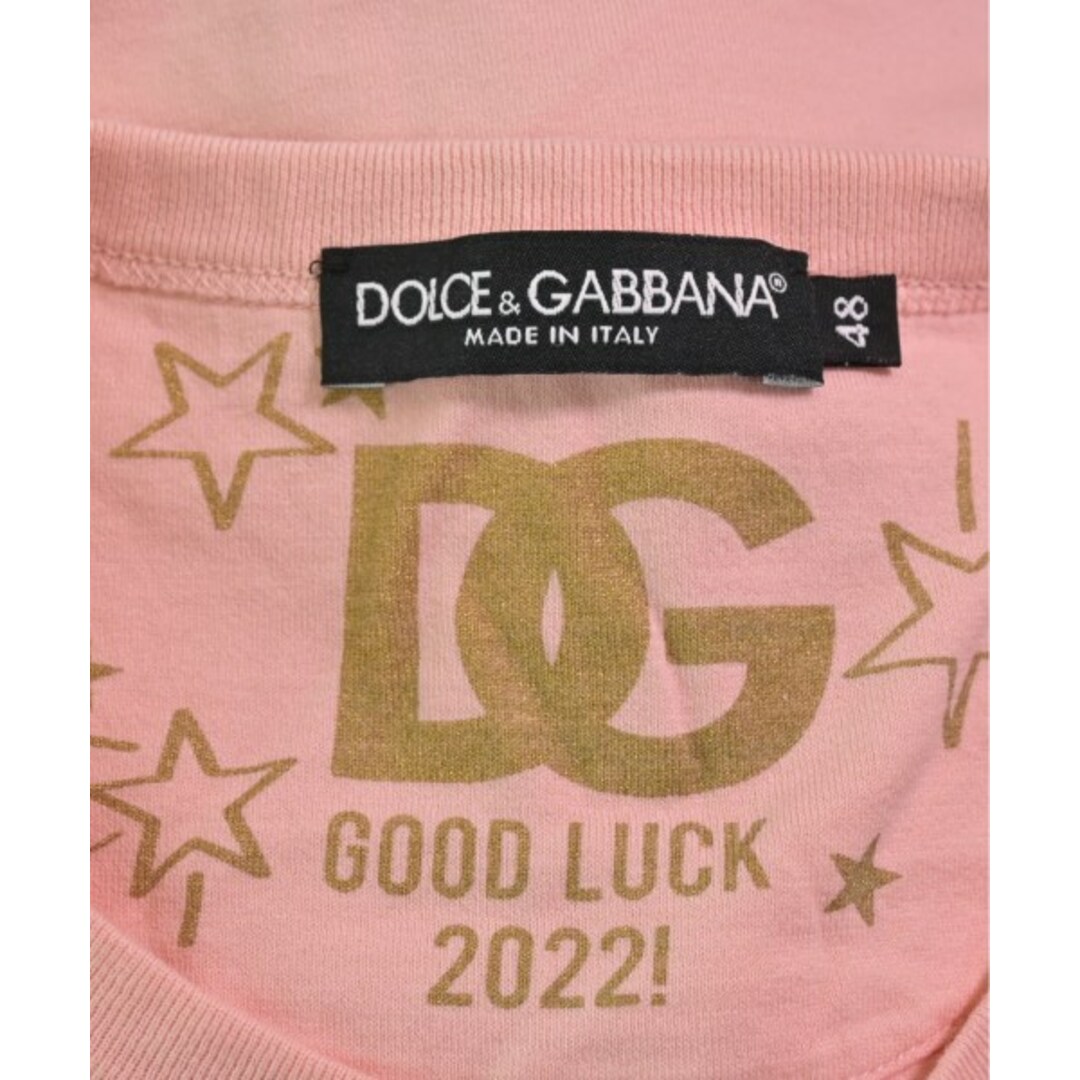 DOLCE&GABBANA(ドルチェアンドガッバーナ)のDOLCE&GABBANA Tシャツ・カットソー 48(L位) ピンク 【古着】【中古】 メンズのトップス(Tシャツ/カットソー(半袖/袖なし))の商品写真