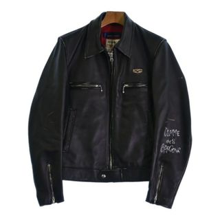 コムデギャルソン(COMME des GARCONS)のCOMME des GARCONS ライダース 38(M位) 黒 【古着】【中古】(ライダースジャケット)