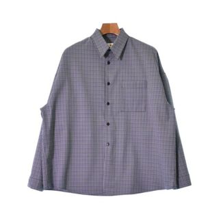 マルニ(Marni)のMARNI マルニ カジュアルシャツ 44(S位) グレーx青x黒(チェック) 【古着】【中古】(シャツ)