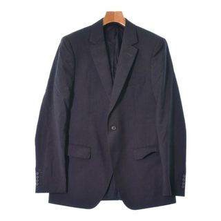 ランバン(LANVIN)のLANVIN テーラードジャケット 50(XL位) グレーx黒(ストライプ) 【古着】【中古】(テーラードジャケット)