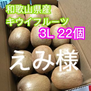 えみ様専用　芯が甘い！【二級品】和歌山県産キウイフルーツ 3L 22個入り(フルーツ)