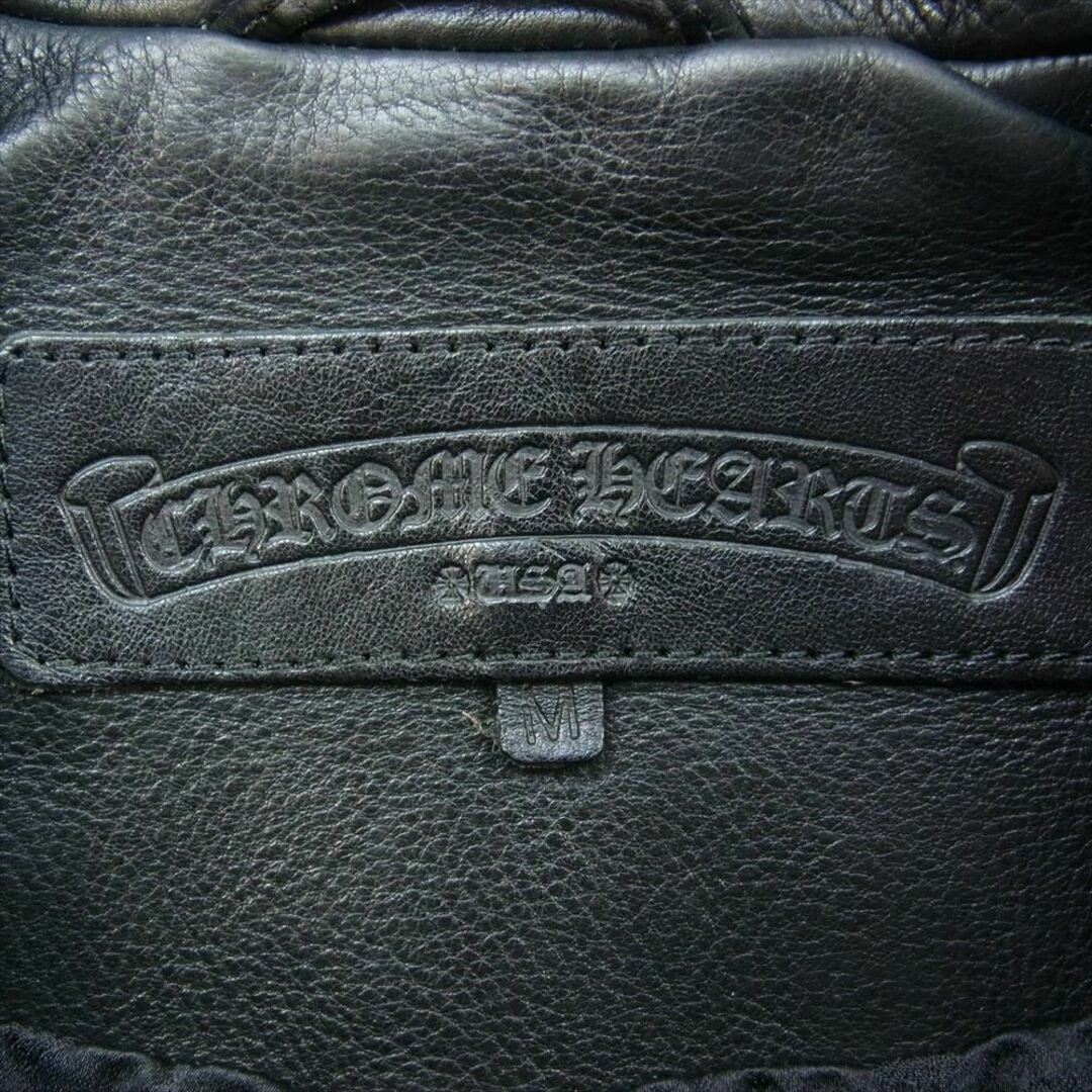 Chrome Hearts(クロムハーツ)のCHROME HEARTS クロムハーツ（原本無） レザージャケット 2255-304-5357 国内正規品 PERFECT PANOSH LTHR パーフェクト 3ダガージップ 3クロスボールジップ カウレザー シングルライダース ジャケット ブラック系 M【中古】 メンズのジャケット/アウター(その他)の商品写真