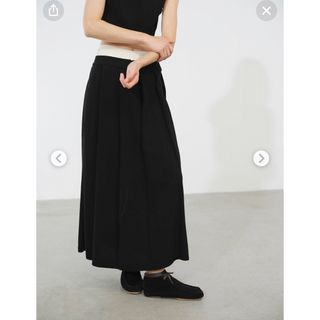 オーラリー(AURALEE)のAURALEE DRY COTTON KNIT PLEATED SKIRT(ロングスカート)