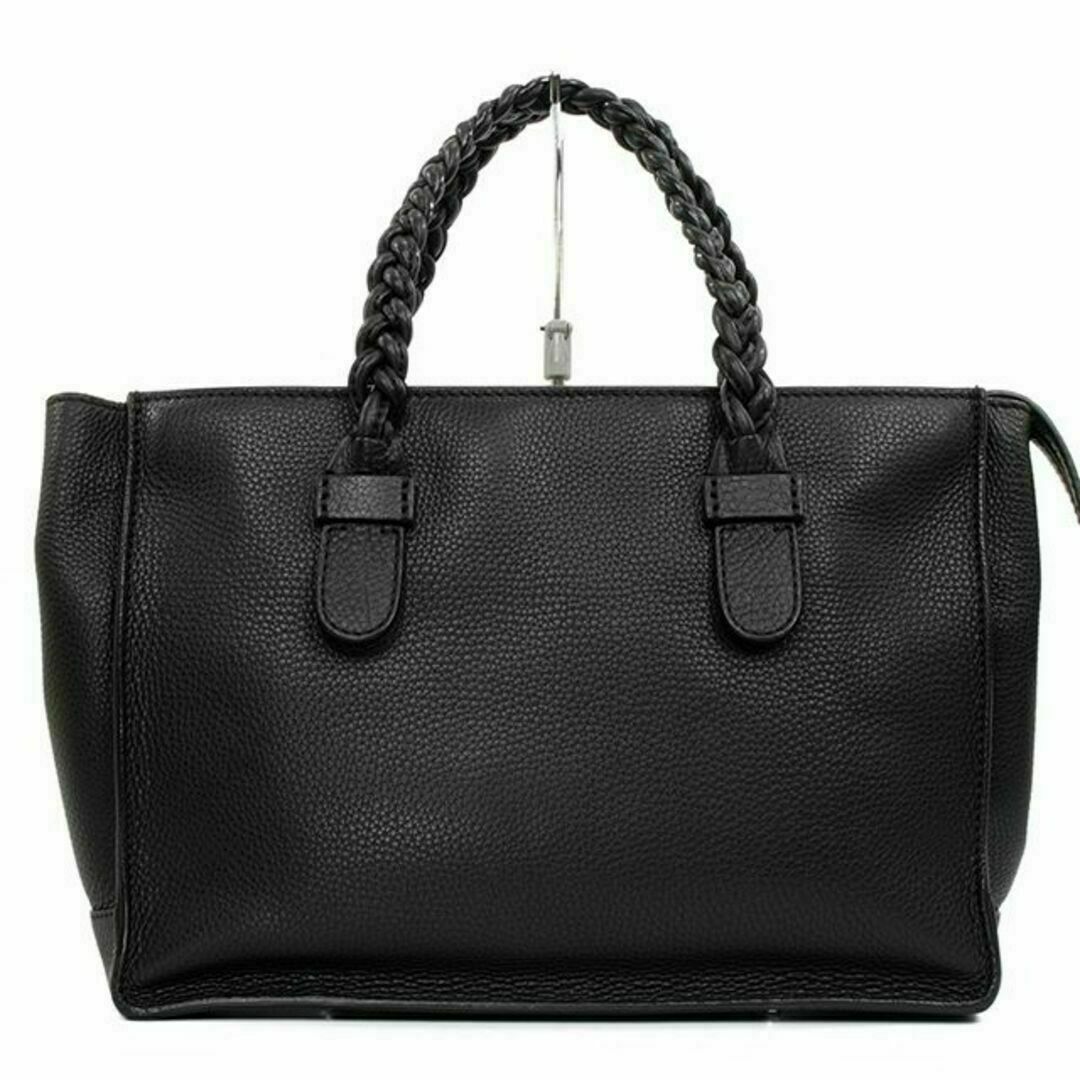 【全額返金保証・送料無料】ヴァレンティノのハンドバッグ・正規品・美品・本革・黒色