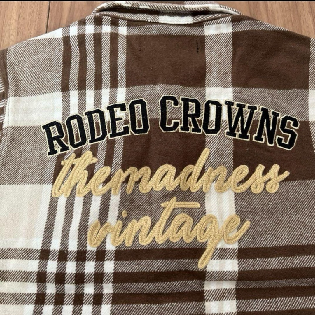 RODEO CROWNS WIDE BOWL(ロデオクラウンズワイドボウル)のロデオクラウンズ RODEO CROWNS キッズ チェックシャツ トップス L キッズ/ベビー/マタニティのキッズ服男の子用(90cm~)(ブラウス)の商品写真