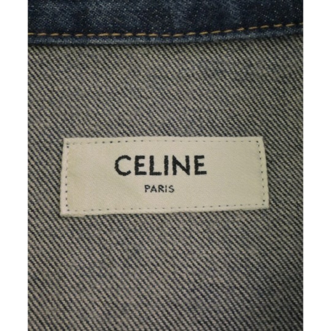 celine(セリーヌ)のCELINE セリーヌ デニムジャケット S インディゴ(デニム) 【古着】【中古】 メンズのジャケット/アウター(Gジャン/デニムジャケット)の商品写真