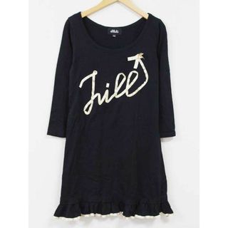 ジルバイジルスチュアート(JILL by JILLSTUART)の【春物 新入荷】☆JILL STUART/ジルスチュアート☆カットソーワンピース/七分袖/ミディ丈 ブラック/黒 レディース FR【中古】春夏 onepi 402042(その他)