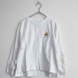 グローバルワーク(GLOBAL WORK)のグローバルワーク【130】キッズ　メンズ　ホワイト　ロングTシャツ　ロゴ入り(Tシャツ/カットソー)