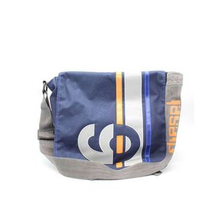 ディーゼル(DIESEL)の【新入荷】★DIESEL/ディーゼル★キャンバスショルダーバッグ/カジュアル/バッグ/鞄 ネイビー×マルチカラー レディース メンズ ユニセックス【中古】春夏秋冬 031042(ショルダーバッグ)