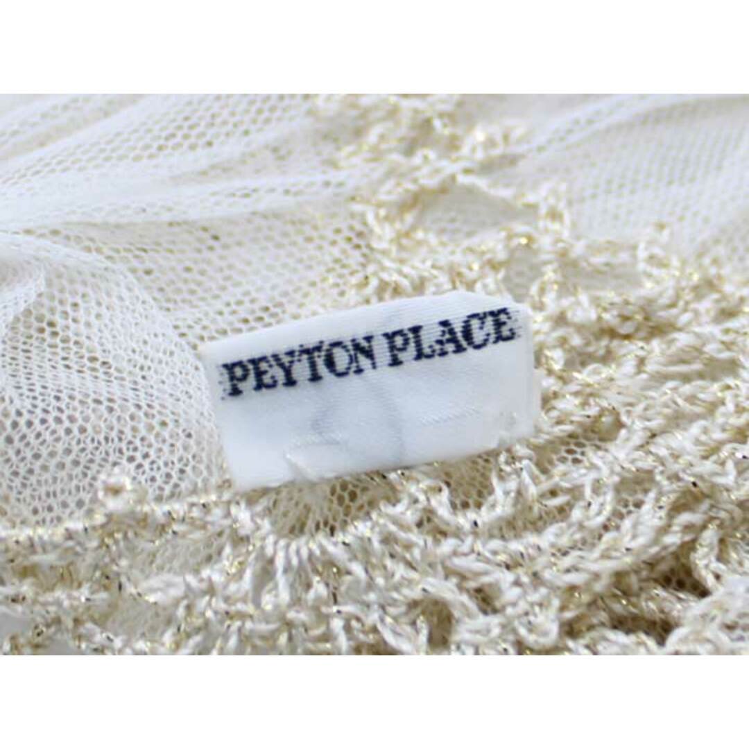 【春物 新入荷】★PEYTON PLACE/ペイトンプレイス★レースストール/マフラー/小物 ベージュ×アイボリー レディース 【中古】春夏 hat etc 402042 レディースのファッション小物(バンダナ/スカーフ)の商品写真