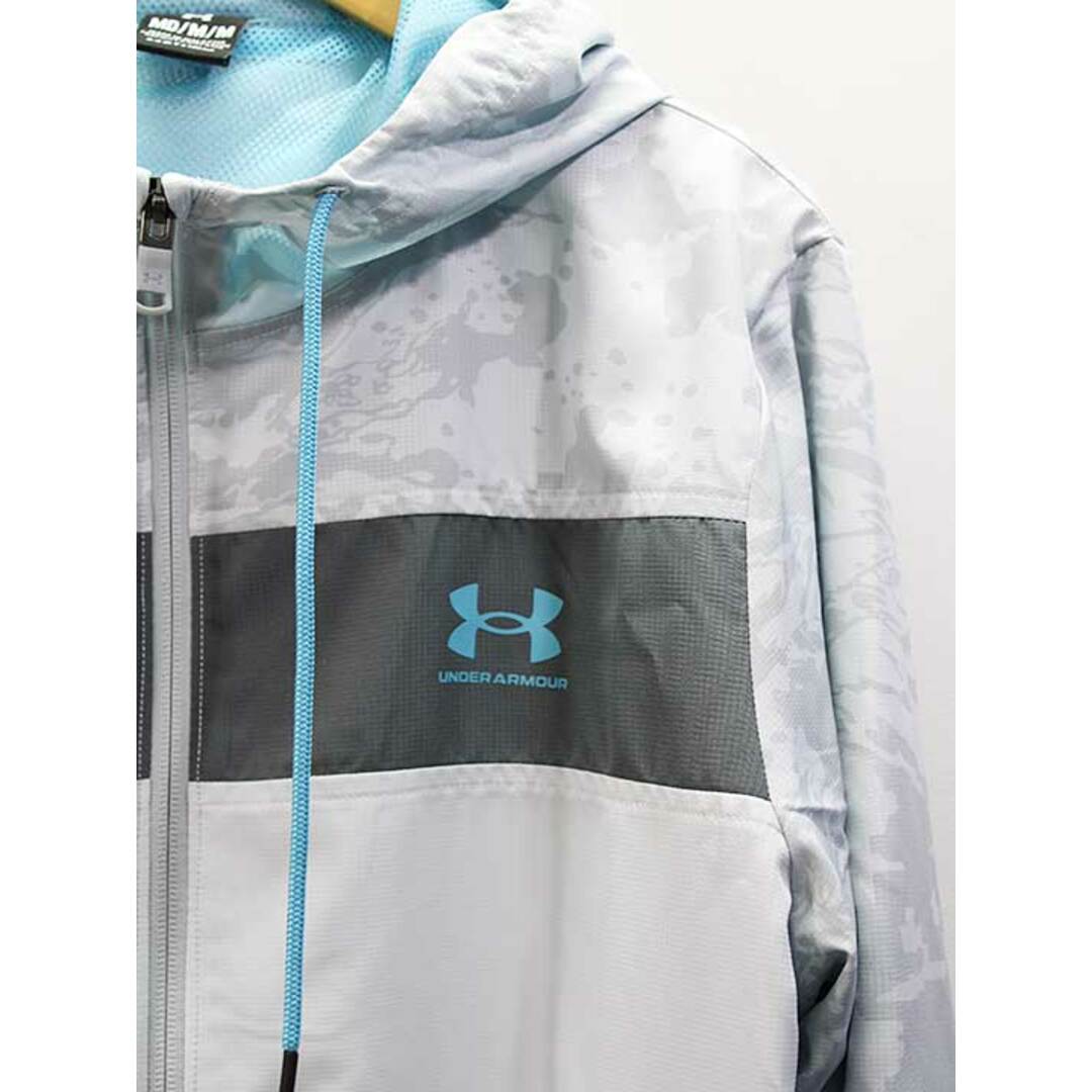 UNDER ARMOUR(アンダーアーマー)の【新入荷】★UNDER ARMOUR/アンダーアーマー★スポーツスタイルウインドブレーカー/スポーツ/カジュアル/長袖 ライトグレー×ライトブルー/灰色×水色 メンズ M【中古】春夏秋冬 131042 スポーツ/アウトドアのスポーツ/アウトドア その他(その他)の商品写真