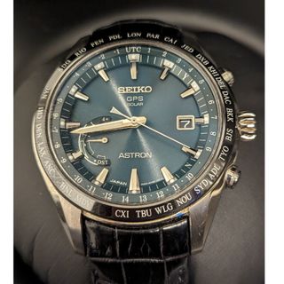 セイコー(SEIKO)の❗ベルト交換済み❗アストロンSBXB115　グリーン文字盤　レザーベルト(腕時計(アナログ))