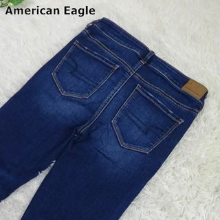 アメリカンイーグル(American Eagle)のアメリカンイーグル　ハイライズジェギング　ユーズド加工ストレッチスキニー　US4(デニム/ジーンズ)