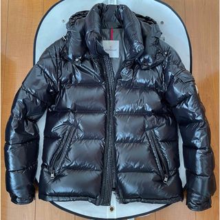 モンクレール(MONCLER)の【美品】MONCLER MAYA シャイニーブラック サイズ１(ダウンジャケット)