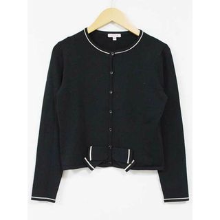 トッカ(TOCCA)の【春物 新入荷】☆TOCCA/トッカ☆リボンモチーフニットカーディガン/ニット、カーディガン/長袖 ブラック/黒 レディース XS【中古】春秋 602042(カーディガン)