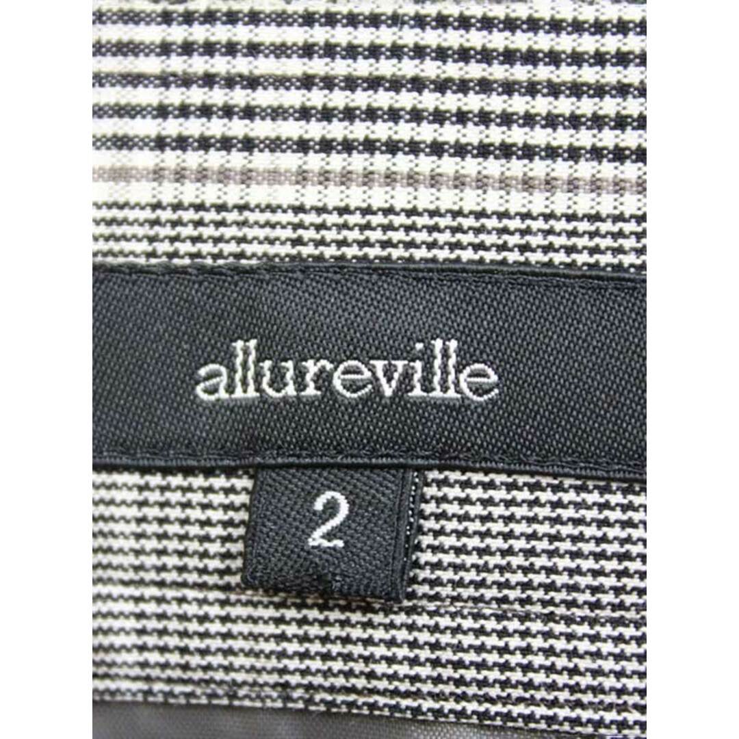 allureville(アルアバイル)の【春物 新入荷】‡allureville/アルアバイル‡チェック柄ラップスカート/膝丈 ライトグレー レディース 2【中古】春夏  202042 レディースのスカート(その他)の商品写真