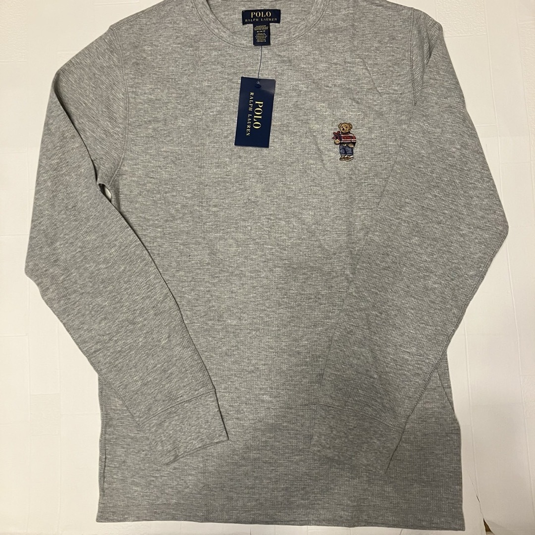 Ralph Lauren(ラルフローレン)のメンズM ラルフローレン　ギフトベア刺繍　ワッフルロンT グレー メンズのトップス(Tシャツ/カットソー(七分/長袖))の商品写真