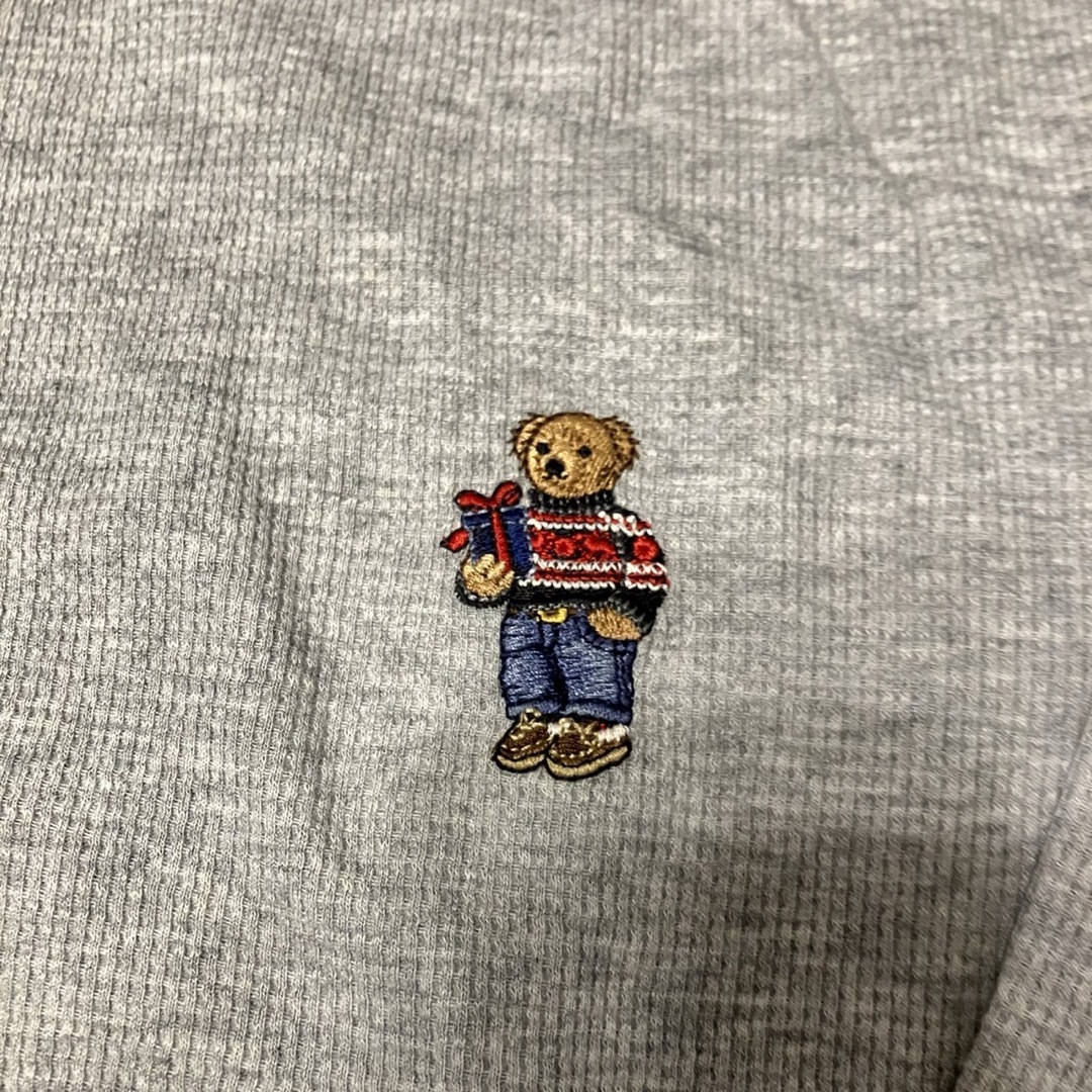 Ralph Lauren(ラルフローレン)のメンズL ラルフローレン　ギフトベア刺繍　ワッフルロンT グレー メンズのトップス(Tシャツ/カットソー(七分/長袖))の商品写真