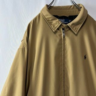 ポロラルフローレン(POLO RALPH LAUREN)のラルフローレン  スウィングトップ　ワンポイントロゴ　ベージュ　XLサイズ　古着(ブルゾン)