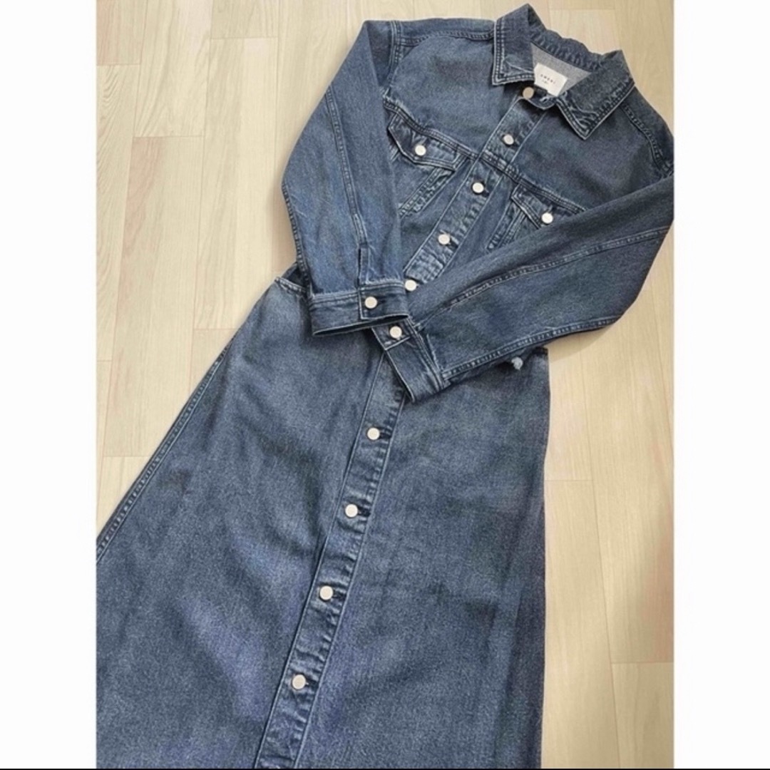 Ameri VINTAGE(アメリヴィンテージ)のAmeri  新品♡ 4WAY DENIM DRESS COAT Ｍサイズ♡ レディースのワンピース(ロングワンピース/マキシワンピース)の商品写真