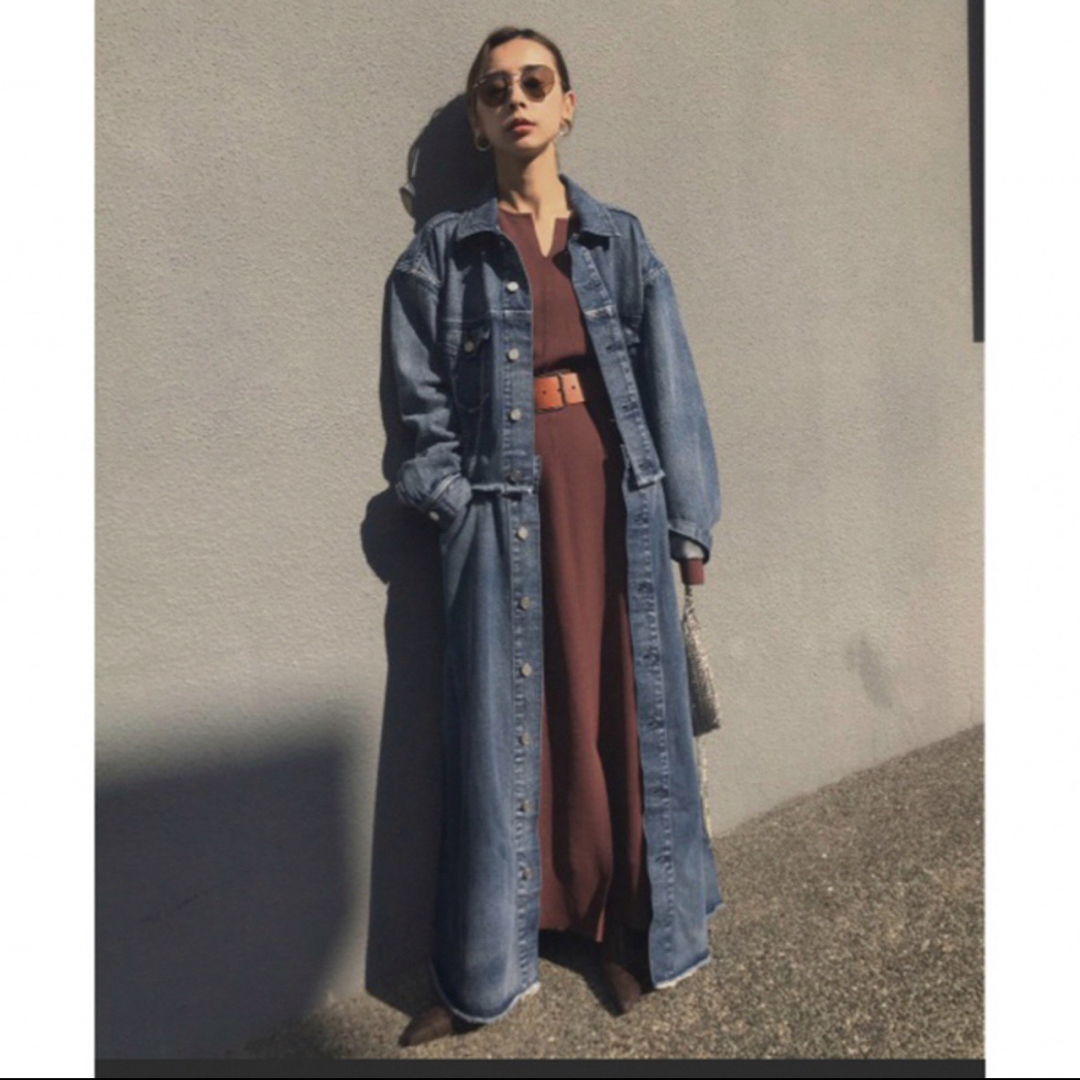 Ameri VINTAGE(アメリヴィンテージ)のAmeri  新品♡ 4WAY DENIM DRESS COAT Ｍサイズ♡ レディースのワンピース(ロングワンピース/マキシワンピース)の商品写真