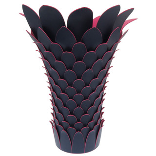 ルイヴィトン(LOUIS VUITTON)の美品 ルイ ヴィトン トロピカリストの花瓶 GI0335 レザー ネイビー ピンク 花瓶 Tropicalist Vase LV 0027 【中古】 LOUIS VUITTON(その他)