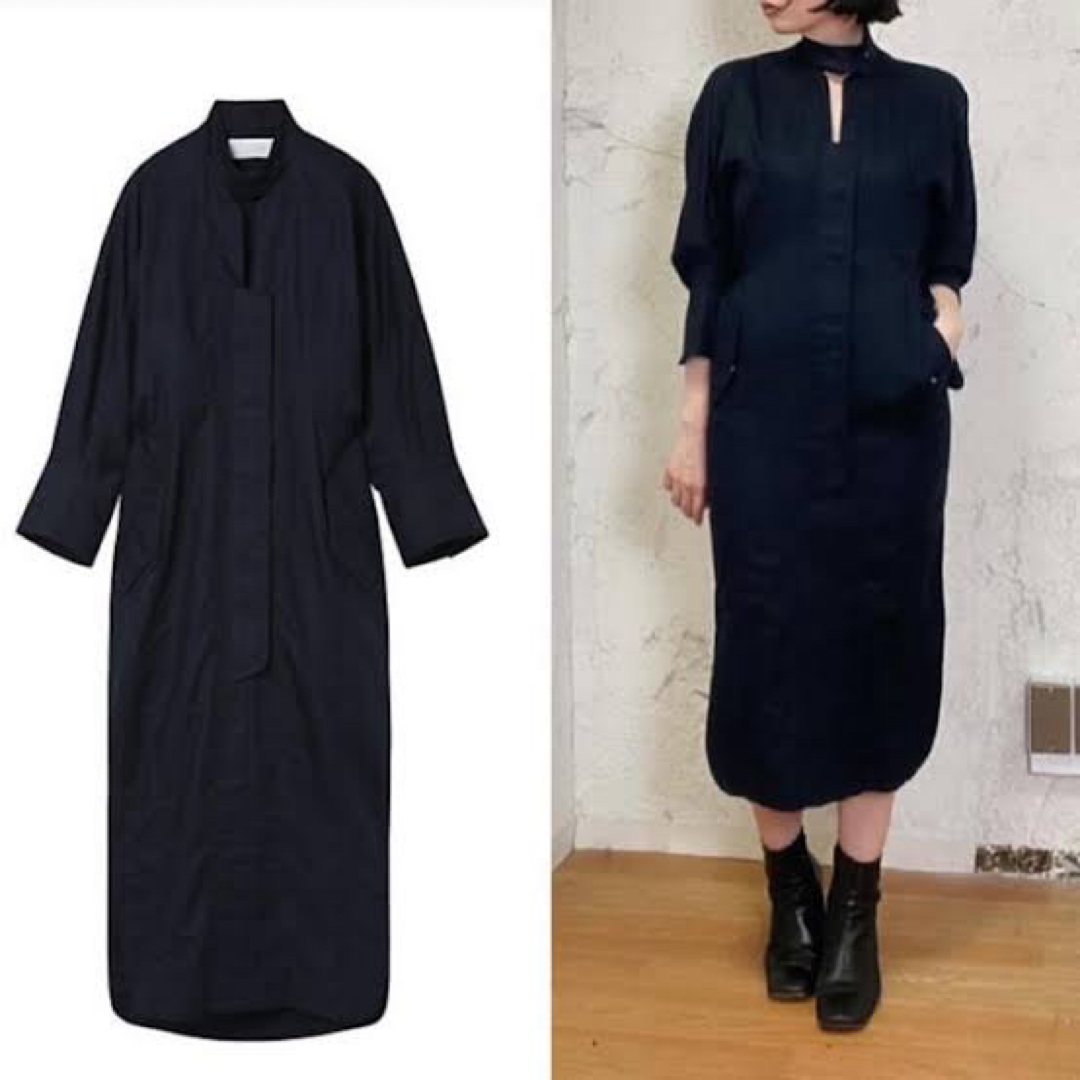 mame(マメ)のmame Cotton Double Cloth Dress レディースのワンピース(ロングワンピース/マキシワンピース)の商品写真